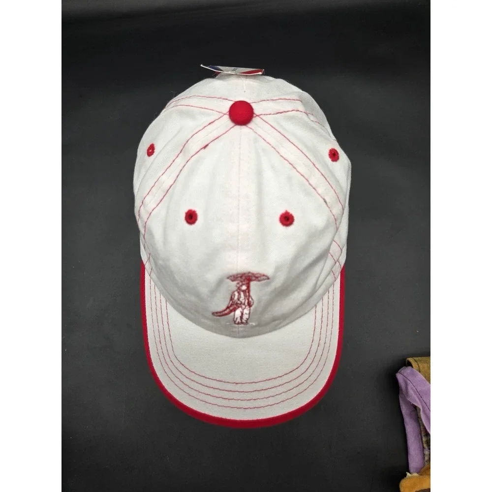 US Kids Golf White Red Embroidered Adjustable Baseball Cap Youth L/XL PGA Logo